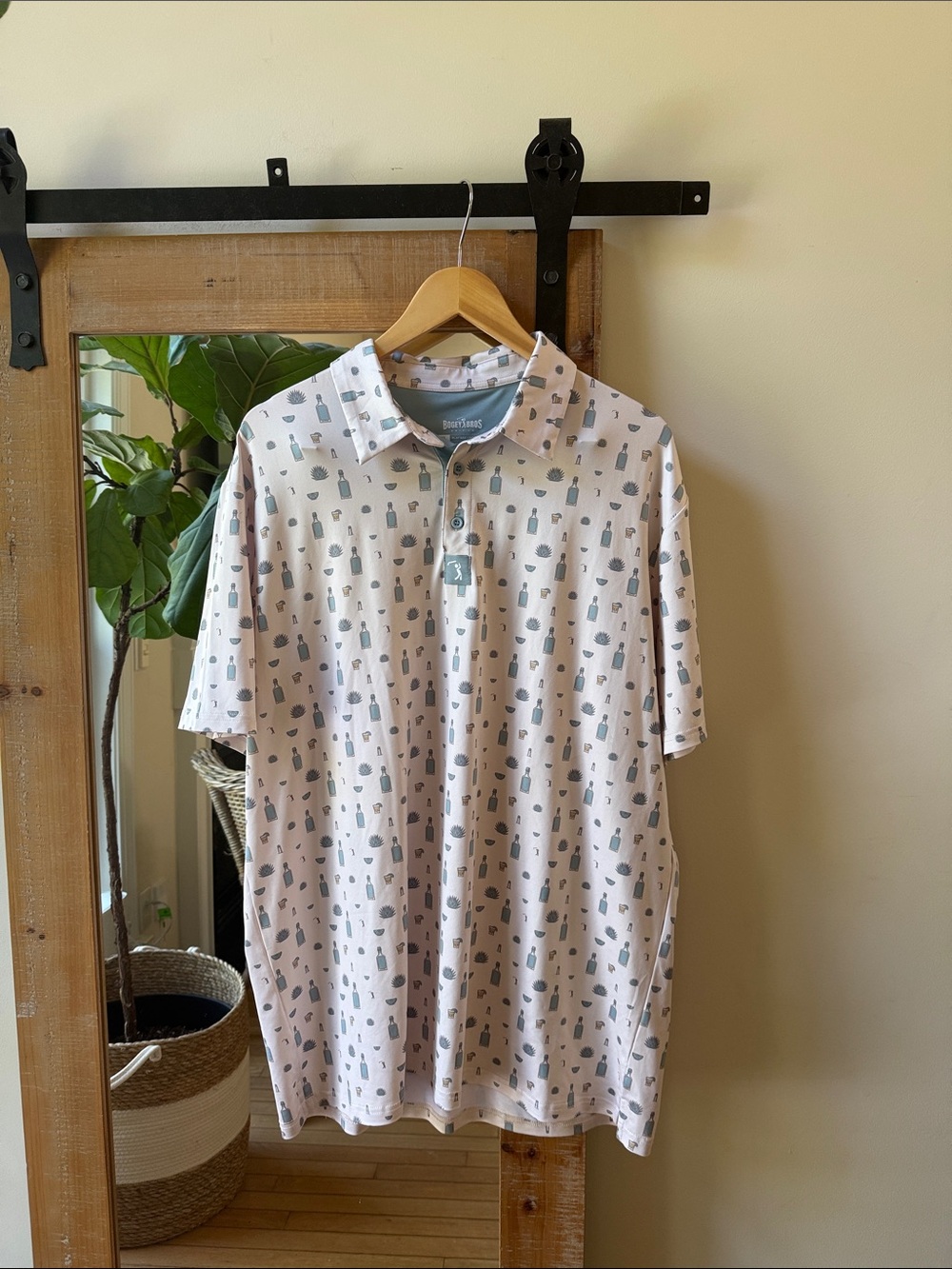 Bogey Bros Tequila Print Performance Golf Polo Size XL
